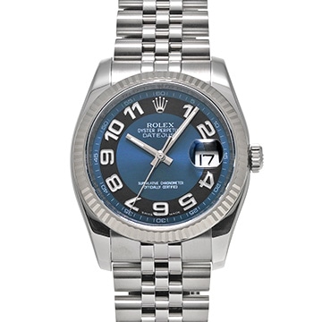 ロレックス デイトジャスト 116234 ブルー/ブラック メンズ 時計 【中古】【wristwatch】