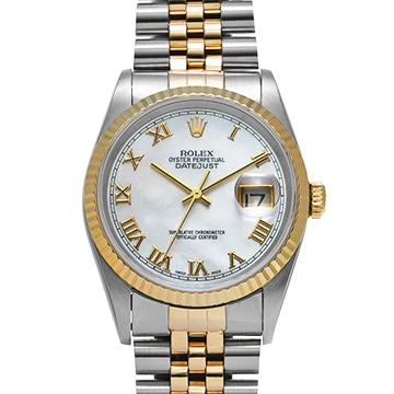 ロレックス デイトジャスト 16233NR ホワイトシェル メンズ 時計 【中古】【wristwatch】