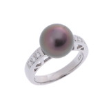 タサキ パールリング シルバー Pt900プラチナ レディース ジュエリー 【中古】【jewelry】