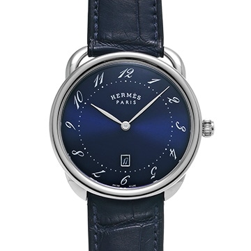 エルメス アルソー GM AR7Q.810 ブルー メンズ 時計 【中古】【wristwatch】