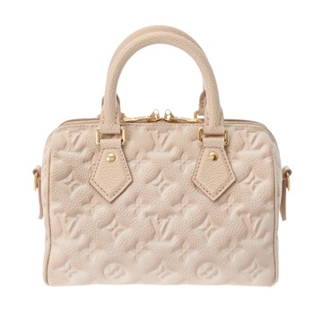 ルイ ヴィトン モノグラムアンプラント スピーディバンドリエール20 ベージュ M46575 レザー レディース バッグ 【中古】【bag】