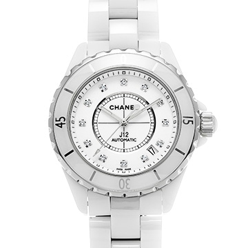 シャネル J12 38MM H1629 ホワイト/ダイヤモンド メンズ 時計 【中古】【wristwatch】