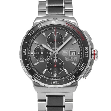 タグ ホイヤー フォーミュラ1 キャリバー16 クロノグラフ CAU2011.BA0873 グレー/ブラック メンズ 時計 【中古】【wristwatch】