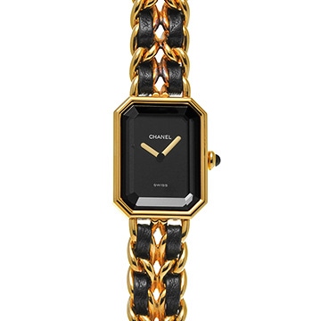 シャネル プルミエール L H0001 ブラック レディース 時計 【中古】【wristwatch】