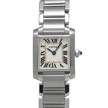 カルティエ タンクフランセーズ SM W51008Q3 シルバー レディース 時計 【中古】【wristwatch】