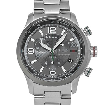 グッチ Gタイムレスクロノ YA126238 グレー メンズ 時計 【中古】【wristwatch】