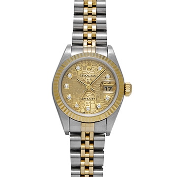 ロレックス デイトジャスト 79173G シャンパンコンピュータ/ダイヤモンド レディース 時計 【中古】【wristwatch】