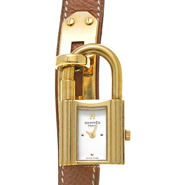エルメス ケリーウォッチ KE1.201 ホワイト レディース 時計 【中古】【wristwatch】