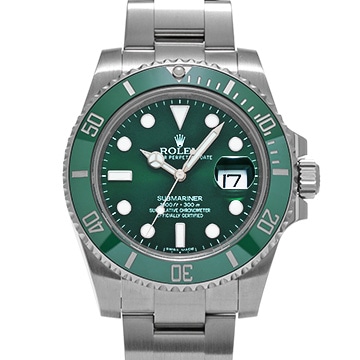 ロレックス サブマリーナ デイト 116610LV グリーン メンズ 時計 【中古】【wristwatch】