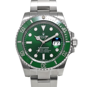 ロレックス サブマリーナ デイト 116610LV グリーン メンズ 時計 【中古】【wristwatch】