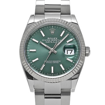 ロレックス デイトジャスト 36 126234 ミントグリーン メンズ 時計 【中古】【wristwatch】