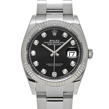ロレックス デイトジャスト 36 126234G ブライトブラック/ダイヤモンド メンズ 時計 【新品】【wristwatch】