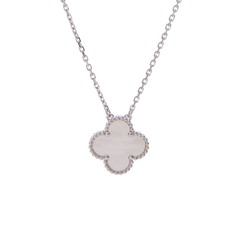 ヴァン クリーフ&アーペル ヴィンテージアルハンブラネックレス シルバー K18ホワイトゴールド WG レディース ジュエリー 【中古】【jewelry】