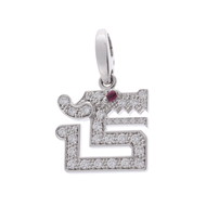 カルティエ ドラゴンモチーフチャーム シルバー K18ホワイトゴールド WG レディース ジュエリー 【中古】【jewelry】