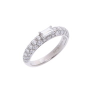 ギメル バケットダイヤ リング シルバー Pt950プラチナ レディース ジュエリー 【中古】【jewelry】