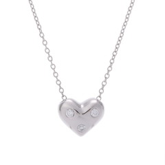 ティファニー ドッツハートネックレス シルバー Pt950プラチナ レディース ジュエリー 【中古】【jewelry】