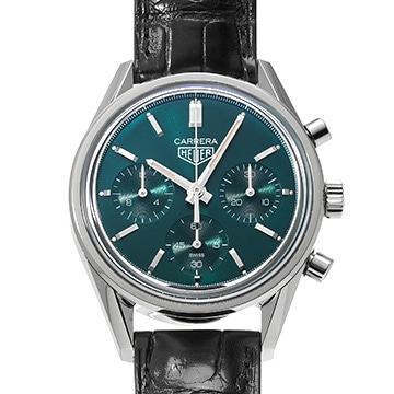 タグ ホイヤー カレラ グリーン キャリバーホイヤー02 クロノグラフ スペシャルエディション CBK221F.FC6479 グリーン メンズ 時計 【中古】【wristwatch】