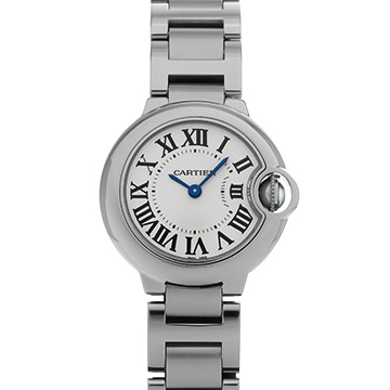 カルティエ バロンブルー ドゥ カルティエ 28mm W69010Z4 シルバー レディース 時計 【中古】【wristwatch】