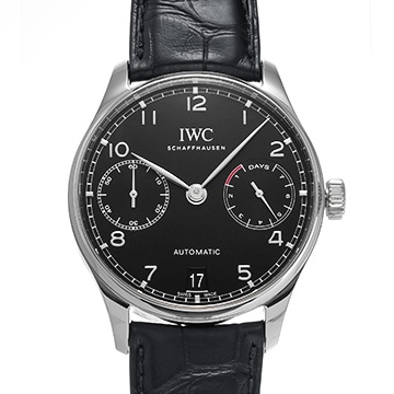 IWC ポルトギーゼ オートマティック 7デイズ IW500703 ブラック メンズ 時計 【中古】【wristwatch】