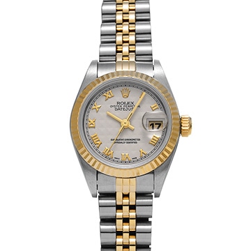 ロレックス デイトジャスト 69173 アイボリーピラミッド レディース 時計 【中古】【wristwatch】