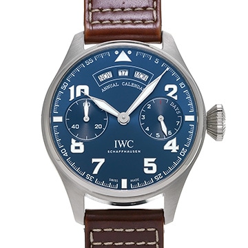 IWC ビッグパイロットウォッチ アニュアルカレンダー プティ・プランス IW502703 ブルー メンズ 時計 【中古】【wristwatch】