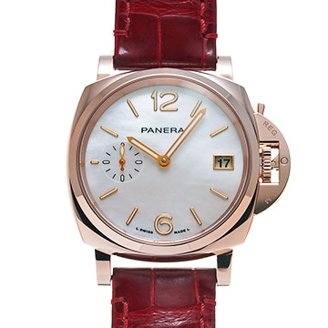 パネライ ルミノール ドゥエ ゴールドテック マドレペルラ PAM01280 ホワイトシェル メンズ 時計 【中古】【wristwatch】