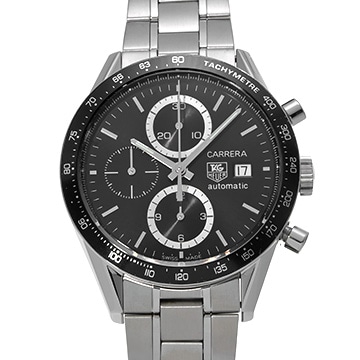 タグ ホイヤー カレラ キャリバー16 クロノグラフ CV2010.BA0786 ブラック メンズ 時計 【中古】【wristwatch】