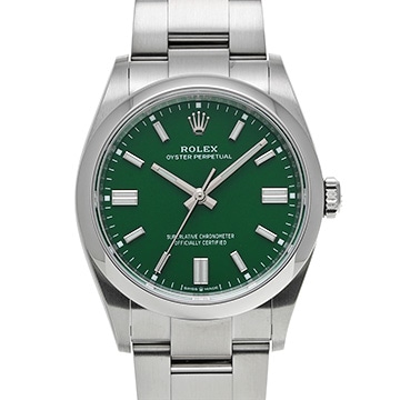 ロレックス オイスターパーペチュアル 36 126000 グリーン メンズ 時計 【中古】【wristwatch】
