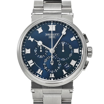 ブレゲ マリーン クロノグラフ 5527TI/Y1/TW0 ブルー メンズ 時計 【中古】【wristwatch】