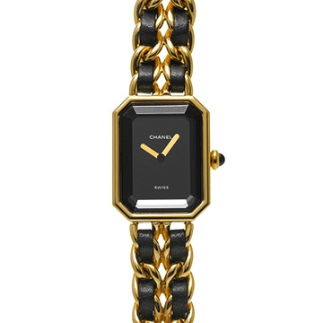 シャネル プルミエール M H0001 ブラック レディース 時計 【中古】【wristwatch】