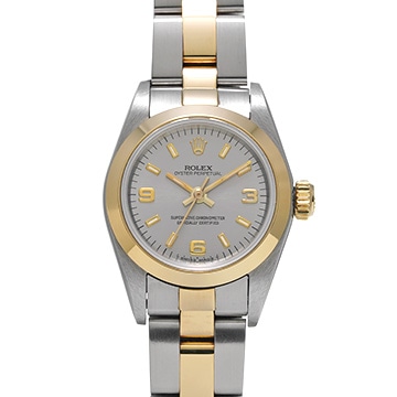 ロレックス オイスターパーペチュアル 67183 グレー レディース 時計 【中古】【wristwatch】
