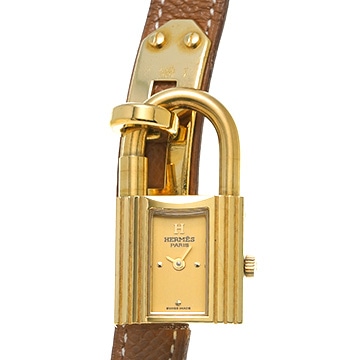 エルメス ケリーウォッチ KE1.201 シャンパン レディース 時計 【中古】【wristwatch】