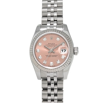 ロレックス デイトジャスト 179174G ピンク/ダイヤモンド レディース 時計 【中古】【wristwatch】