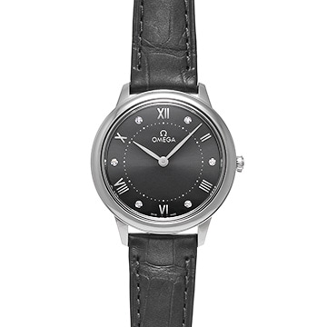 オメガ デ・ヴィル プレステージ クォーツ 434.13.30.60.51.001 ブラック/ダイヤモンド レディース 時計 【新品】【wristwatch】