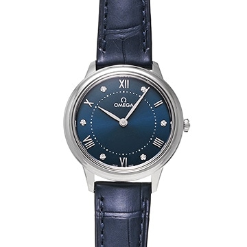 オメガ デ・ビル プレステージ クォーツ 434.13.30.60.53.001 ブルー/ダイヤモンド レディース 時計 【新品】【wristwatch】