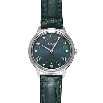 オメガ デ・ヴィル プレステージ クォーツ 434.13.30.60.60.001 グリーン/ダイヤモンド レディース 時計 【新品】【wristwatch】