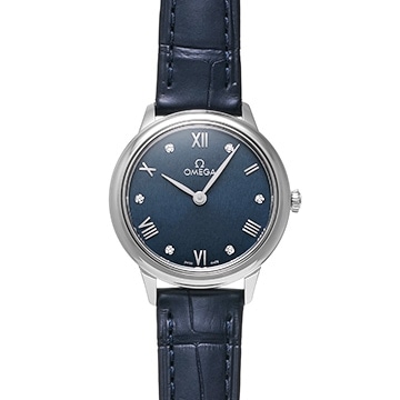 オメガ デヴィル プレステージ クォーツ 434.13.28.60.53.002 ブルー/ダイヤモンド レディース 時計 【新品】【wristwatch】