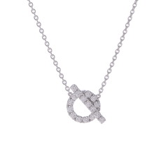 エルメス フィネスネックレス シルバー K18ホワイトゴールド WG レディース ジュエリー 【中古】【jewelry】