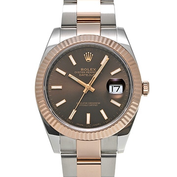 ロレックス デイトジャスト 41 126331 チョコレート メンズ 時計 【中古】【wristwatch】