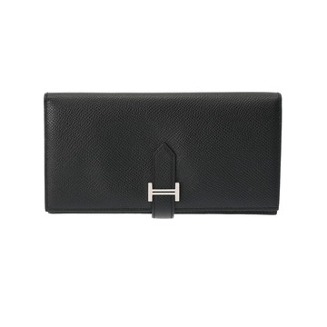エルメス ベアンスフレ ブラック ヴォーエプソン ユニセックス 財布 【中古】【purse】