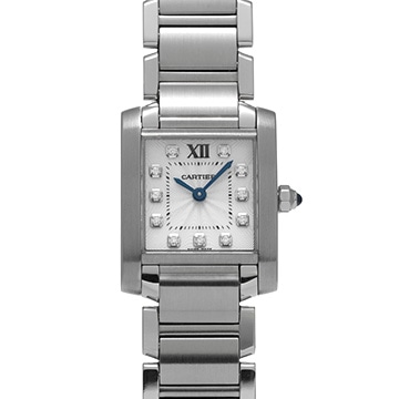 カルティエ タンク フランセーズ SM WE110006 シルバー/ダイヤモンド レディース 時計 【中古】【wristwatch】