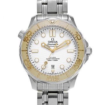 オメガ シーマスター ダイバー300 コーアクシャル マスタークロノメーター パリ2024 522.21.42.20.04.001 ホワイト メンズ 時計 【中古】【wristwatch】