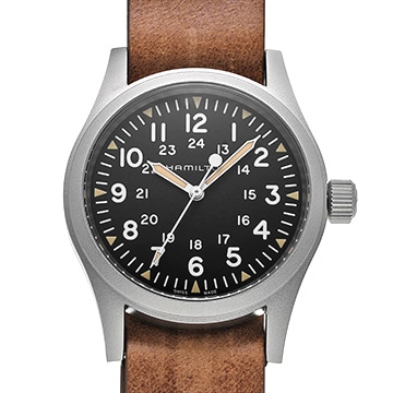 ハミルトン カーキ フィールド メカニカル H694390 ブラック メンズ 時計 【中古】【wristwatch】