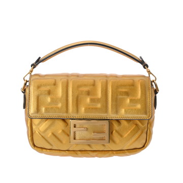 フェンディ バゲット ミニ 2WAY チェーンショルダー ゴールド 8BS017  