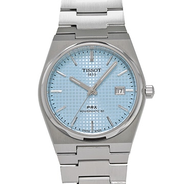 ティソ PRX パワーマティック 80 T137.407.11.351.00 アイスブルー メンズ 時計 【中古】【wristwatch】