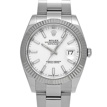 ロレックス デイトジャスト 41 126334 ホワイト メンズ 時計 【中古】【wristwatch】