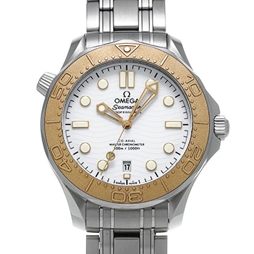 オメガ シーマスター ダイバー300 コーアクシャル マスタークロノメーター パリ2024 522.21.42.20.04.001 ホワイト メンズ 時計 【中古】【wristwatch】