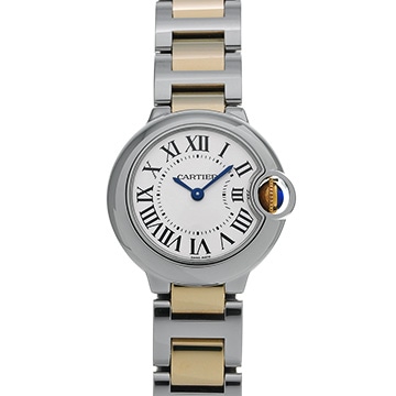 カルティエ バロンブルー ドゥ カルティエ 28mm W2BB0010 シルバー レディース 時計 【中古】【wristwatch】