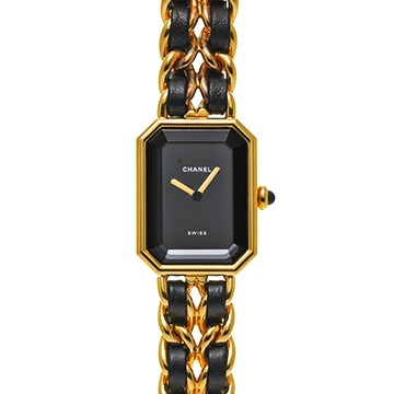 シャネル プルミエール M H0001 ブラック レディース 時計 【中古】【wristwatch】
