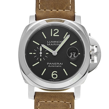 パネライ ルミノールマリーナ オートマティック アッチャイオ PAM01104 ブラック メンズ 時計 【中古】【wristwatch】
